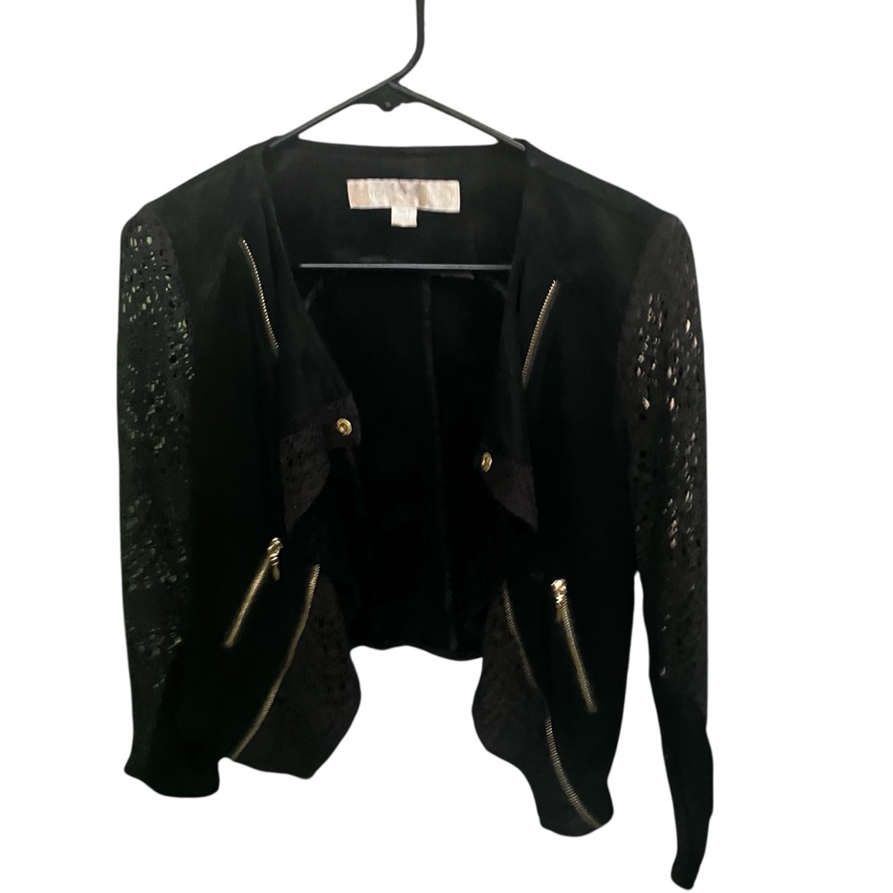 Signature8‎ Boston Proper Black Lace Moto & Lace Blazer Jacket — Size Small